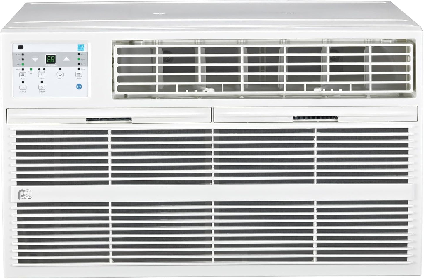 PerfectAire 8,000 BTU Thru-the-Wall AC: Remote Control, EER 10.6