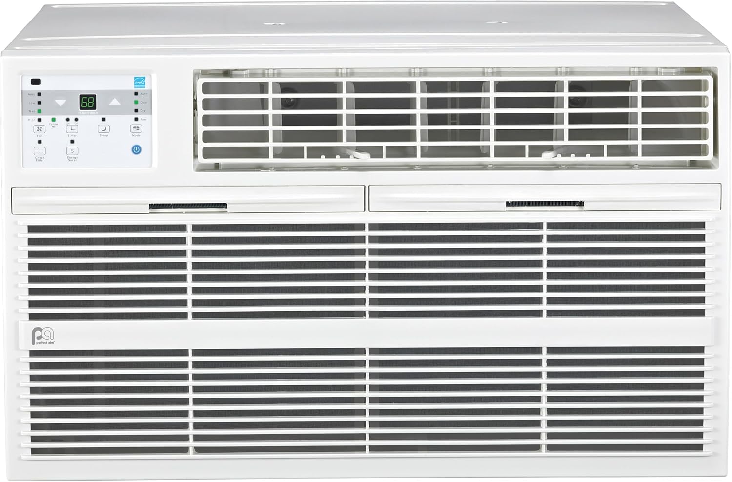 PerfectAire 8,000 BTU Thru-the-Wall AC: Remote Control, EER 10.6