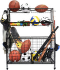 Sports Equipment Organizer for Garage - Rolling Ball & Bat Storage