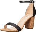 Women's Armory Pump Shoes - Open Toe Ankle Strap Heel