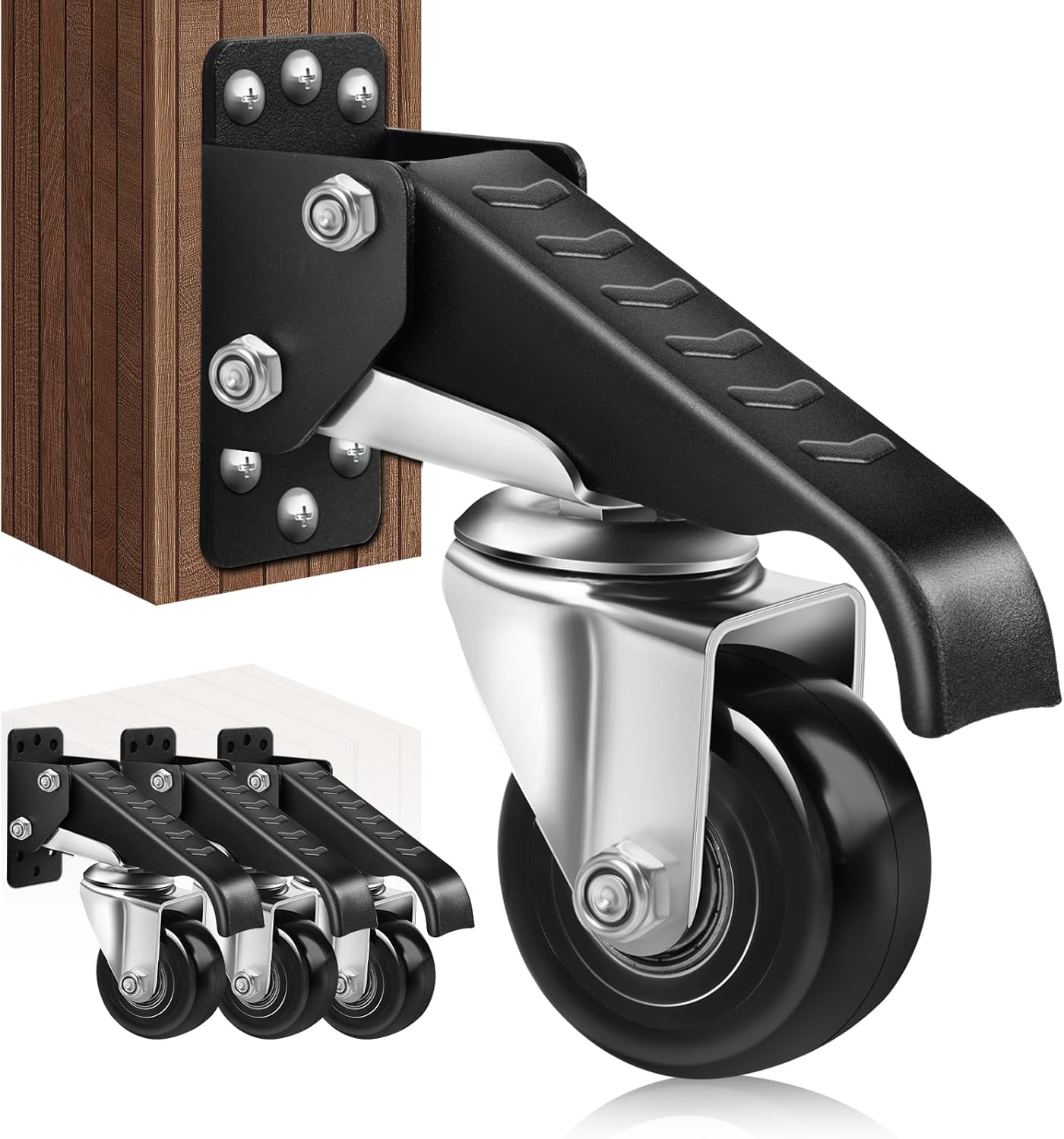 SPACECARE Retractable Workbench Casters Kit for Heavy Duty Use