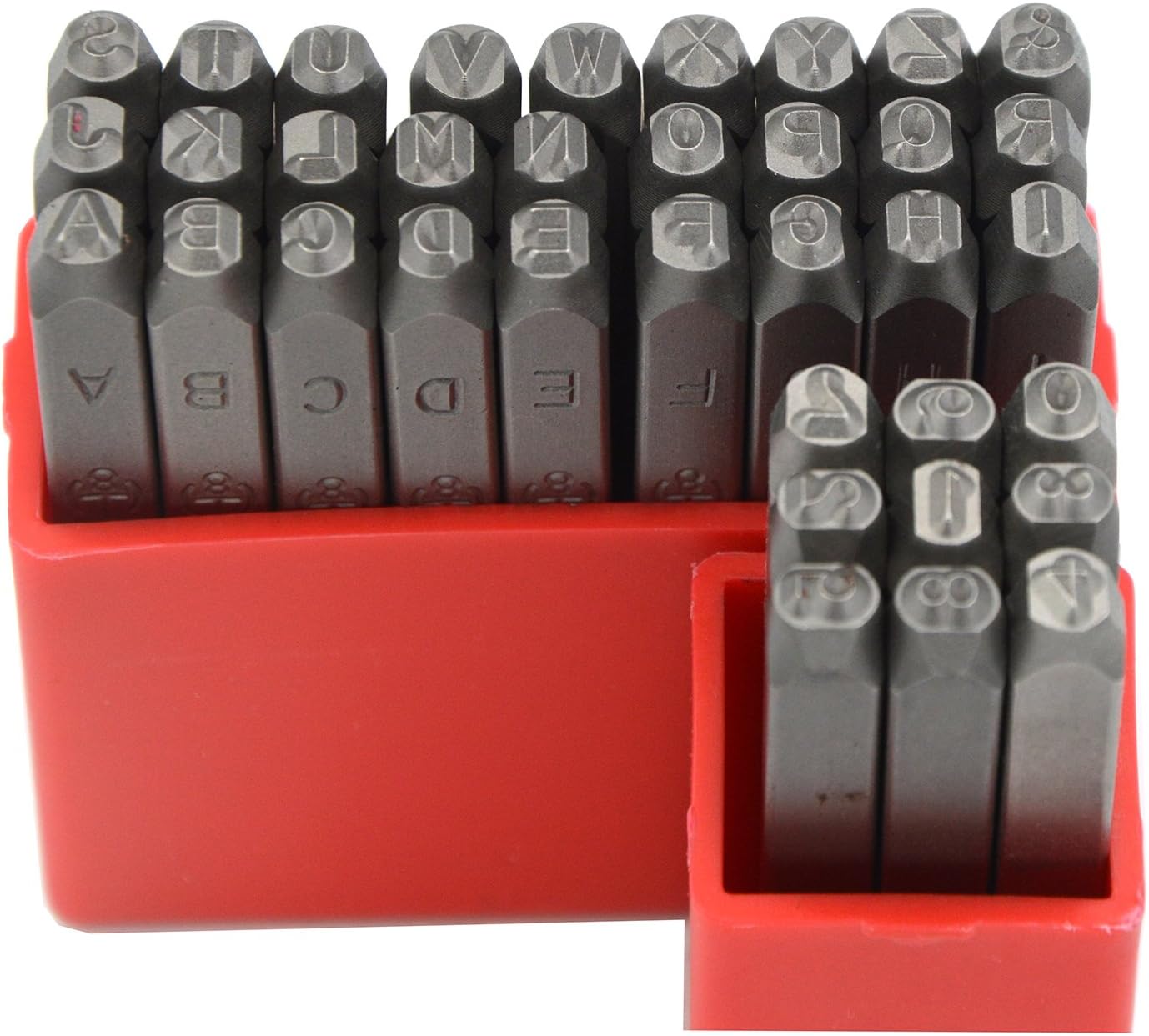 WKSTOOL 36pcs Heavy Duty Steel Stamp Set for Jewelry Crafting