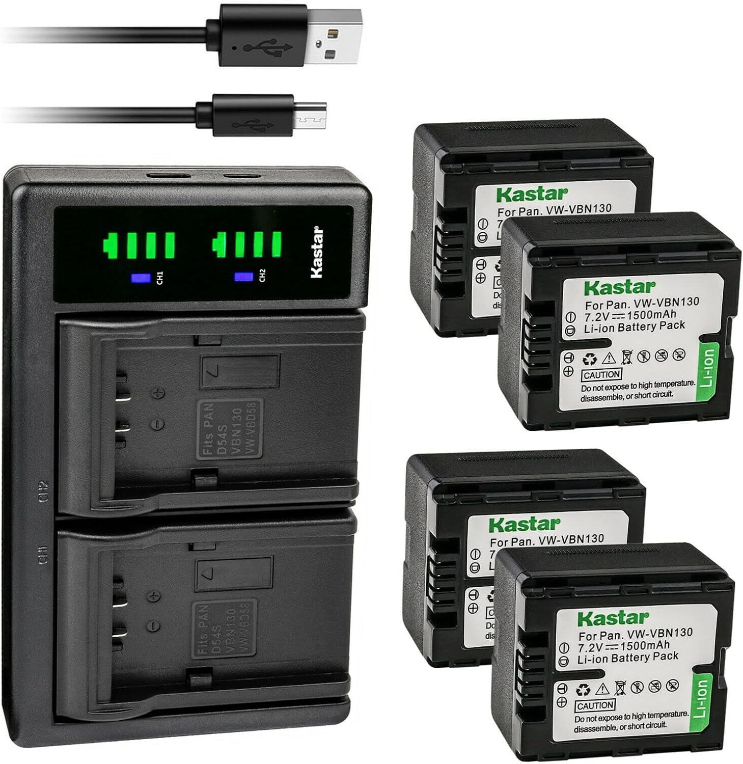 Kastar 4-Pack VW-VBN130 Battery and LTD2 USB Charger Review