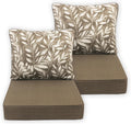 Deep Seat Cushion Set for Outdoor Furniture - Water Repellent Comfort