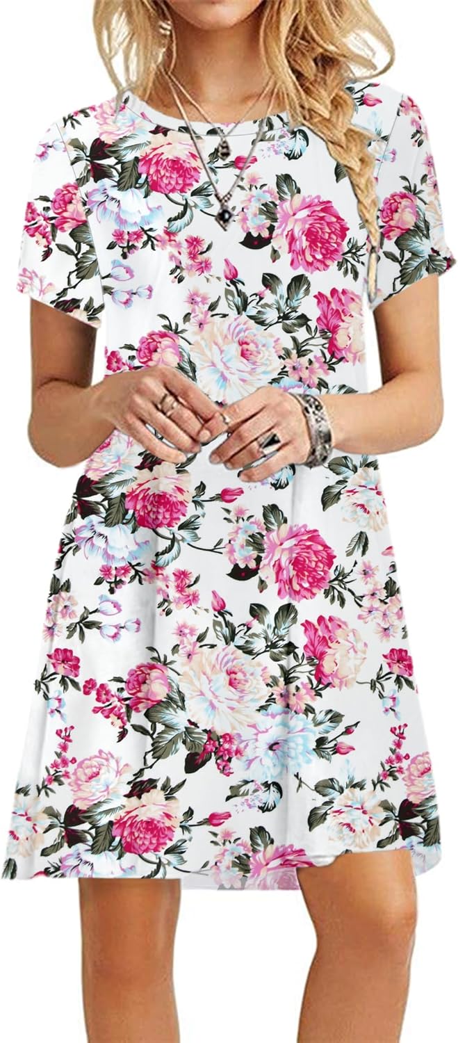 MOLERANI Women's Casual T-Shirt Loose Dress for Everyday Wear