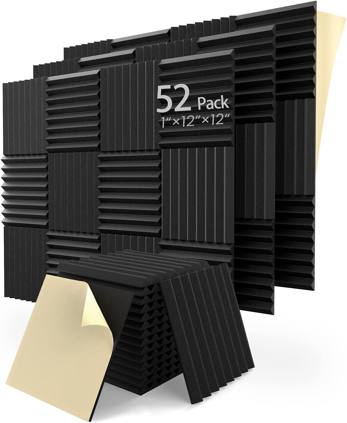 Upgrade 52 Pack Sound Proof Foam Panels for Acoustic Treatment