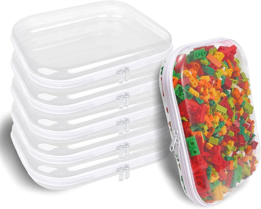 Clear Hard Shell Zipper Case Set for Travel and Organization