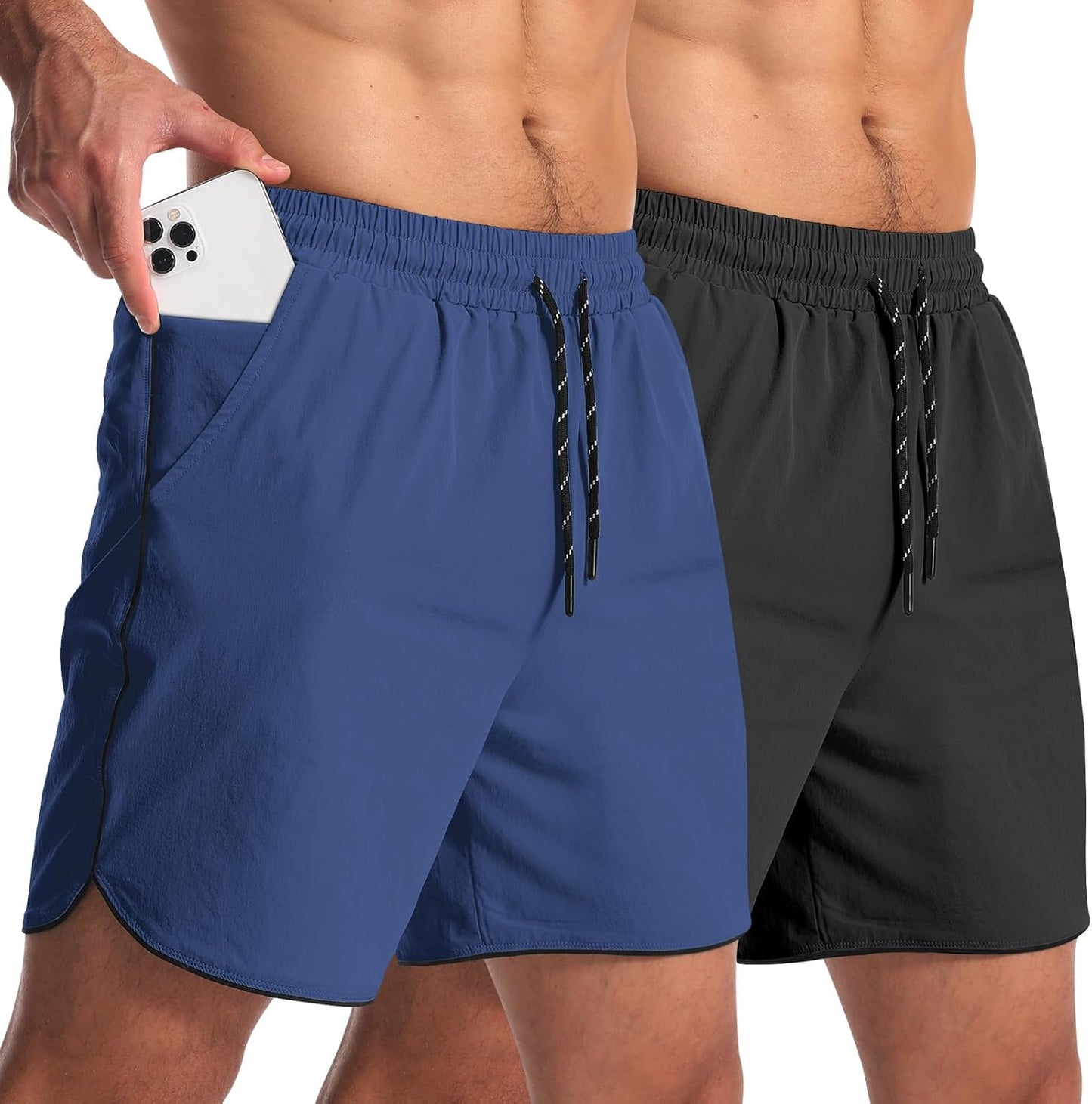 Mens 5in Workout Athletic Shorts Quick Dry with Pockets