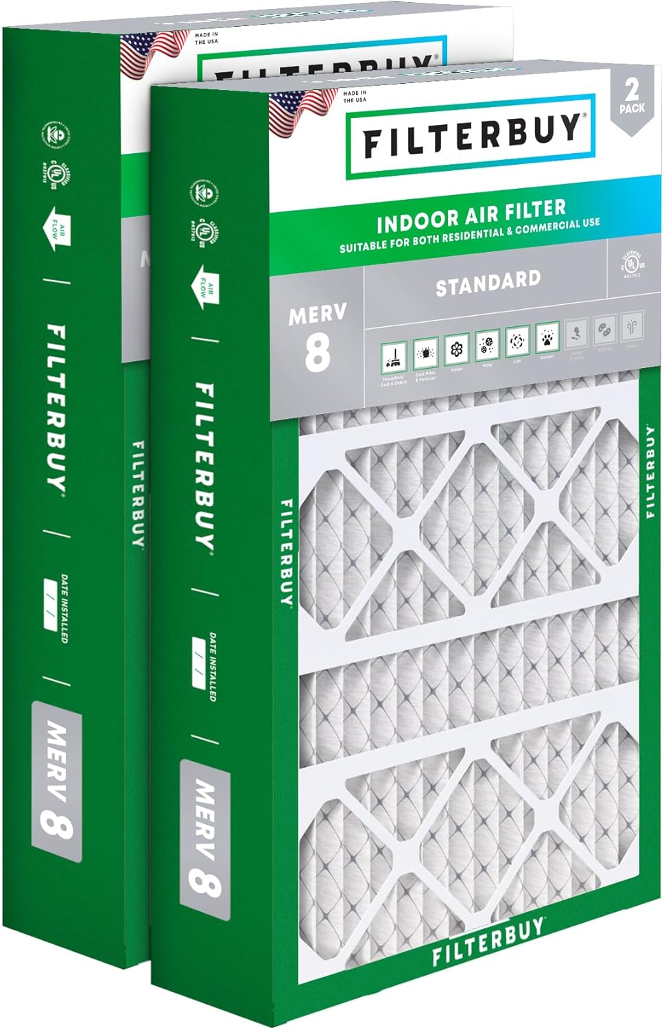 15.75x27.63 Air Filter MERV 8 for Dust & Allergy Defense