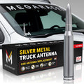 Silver Universal 50 Cal Bullet Antenna for Trucks and SUVs - Sleek