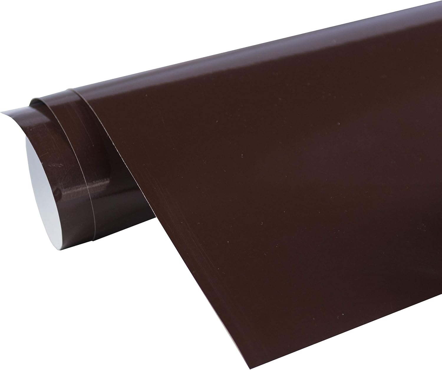 24in x 30ft Glossy Chocolate Repositionable Adhesive Vinyl Roll