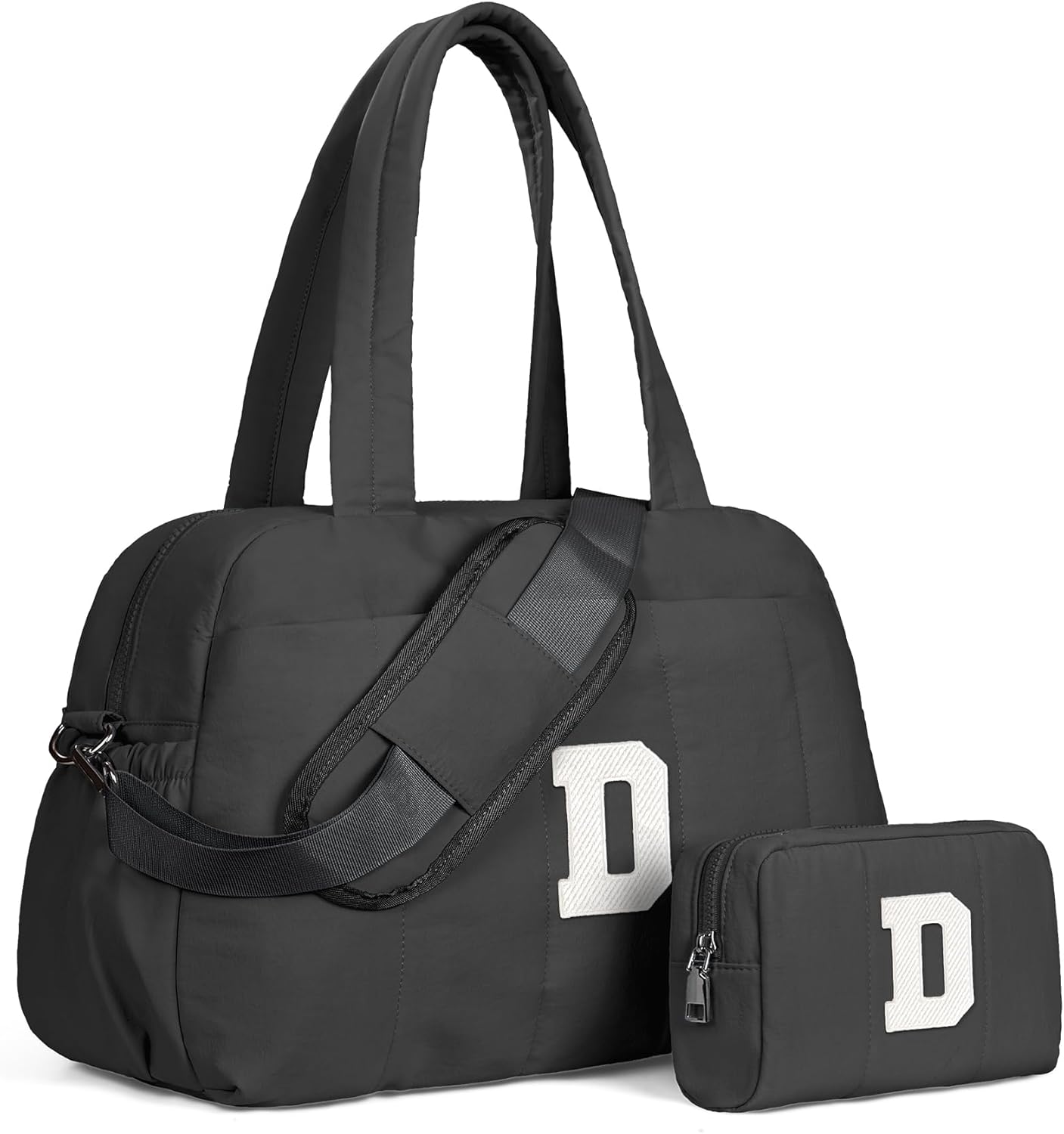 Personalized Duffle Bag for Teenagers with Initials and Pouch