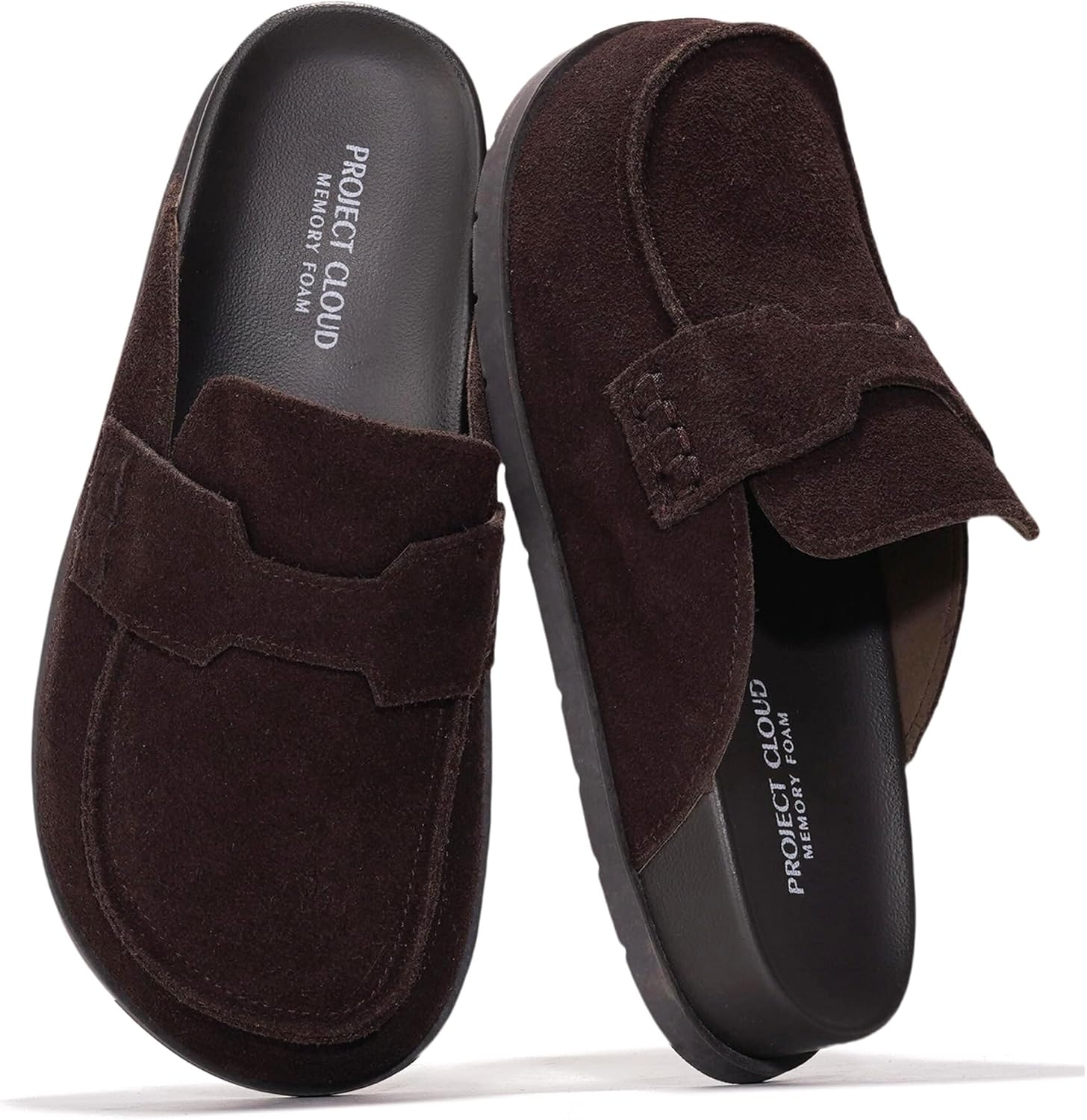 Project Cloud Genuine Suede Womens Clog with Memory Foam Support