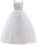 Weileenice Little Girls Lace Bridesmaid Dress for Weddings