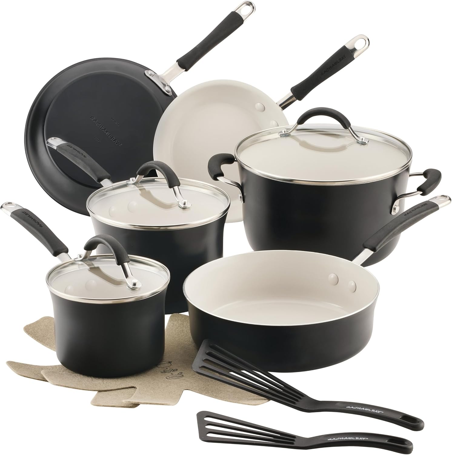 Cucina Ceramic Cookware Set - 13 Pieces for Healthy Meals