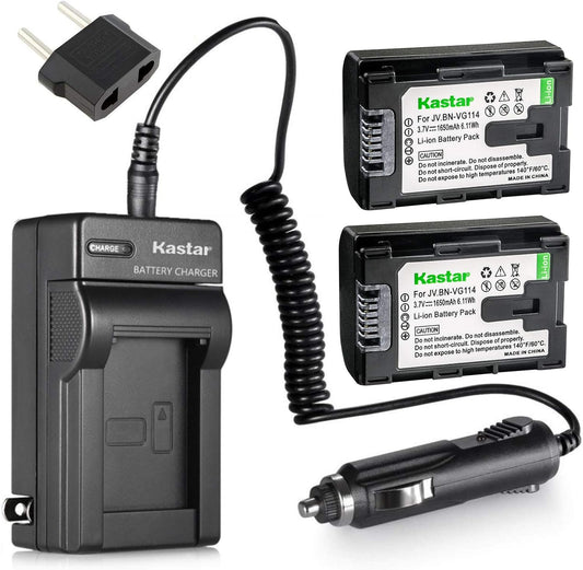 Kastar BN-VG114 Battery and Charger Kit for JVC Cameras