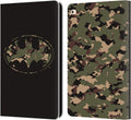 Batman DC Comics Camouflage Logos Leather Wallet Case for iPad Air 2