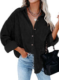 Astylish Women Corduroy Shirts Casual Long Sleeve Button Down - Cozy