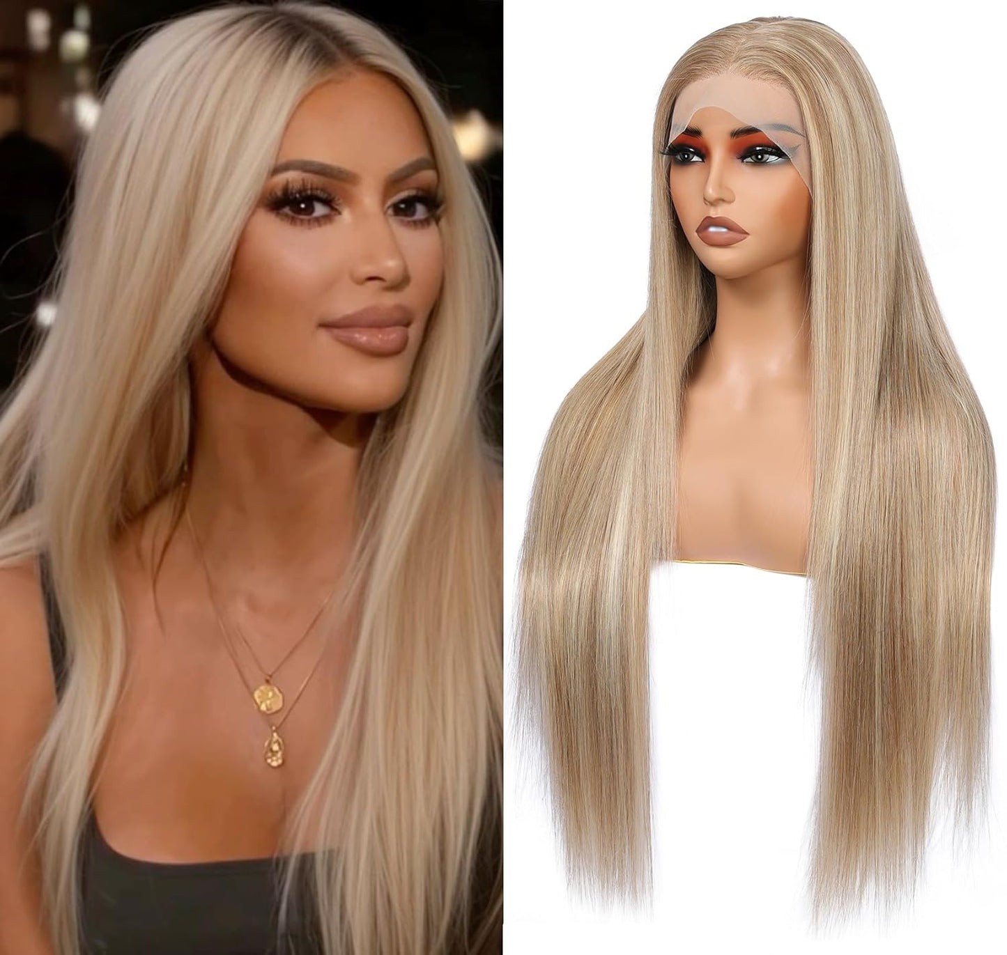 ORIGEN Ombre Brown Lace Front Wigs for Black Women 28 Inch