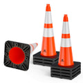 RoadHero 28 in Traffic Cones 8 Pack - Heavy Base, Reflective Safety