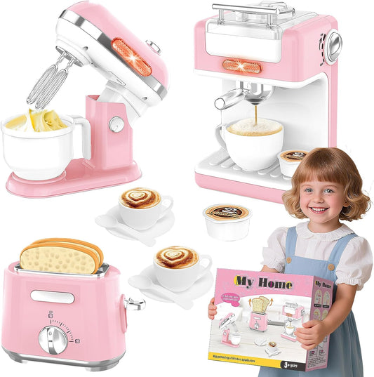 Ehome Play Kitchen Toys Set with Coffee Maker and Mixer for Kids