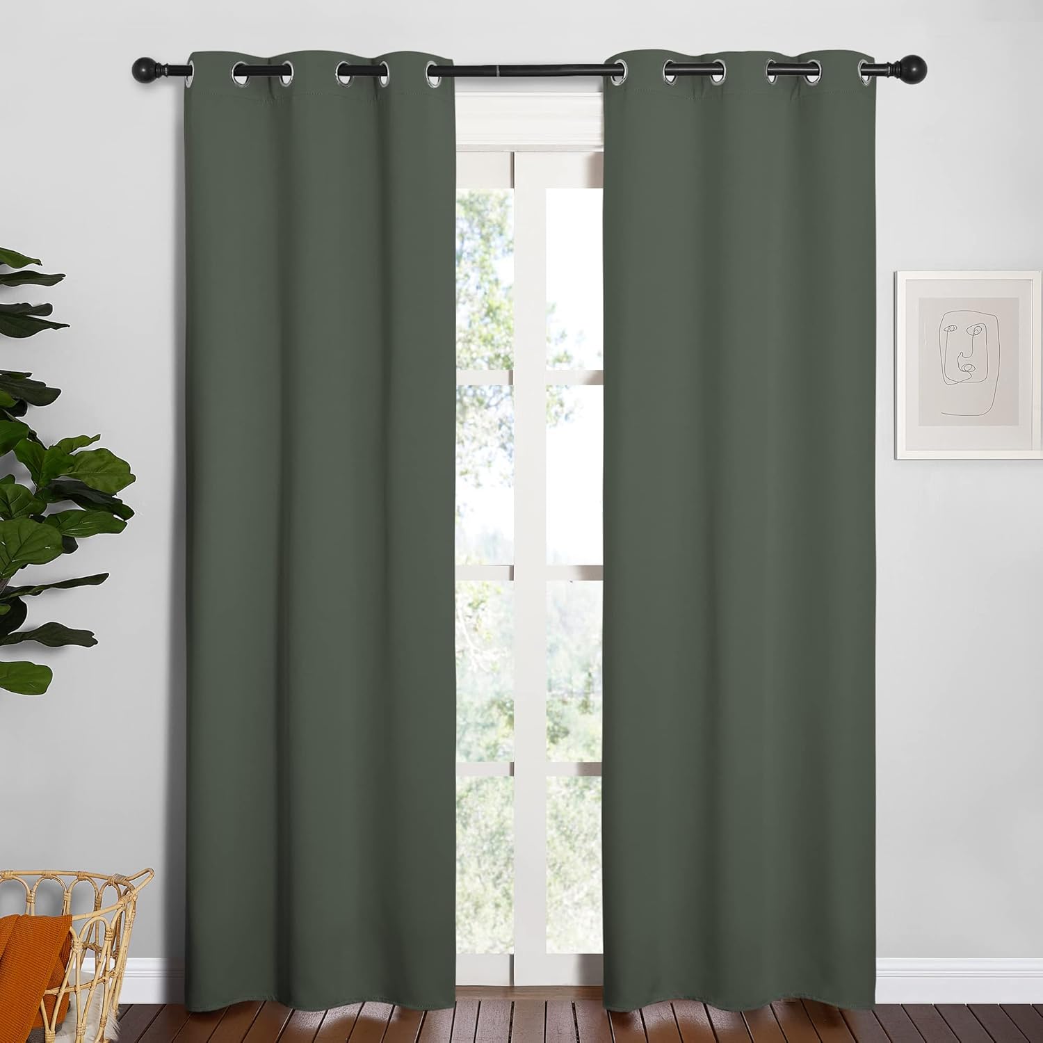 NICETOWN Thermal Curtains for Kids Room - Elegant Blackout Drapes