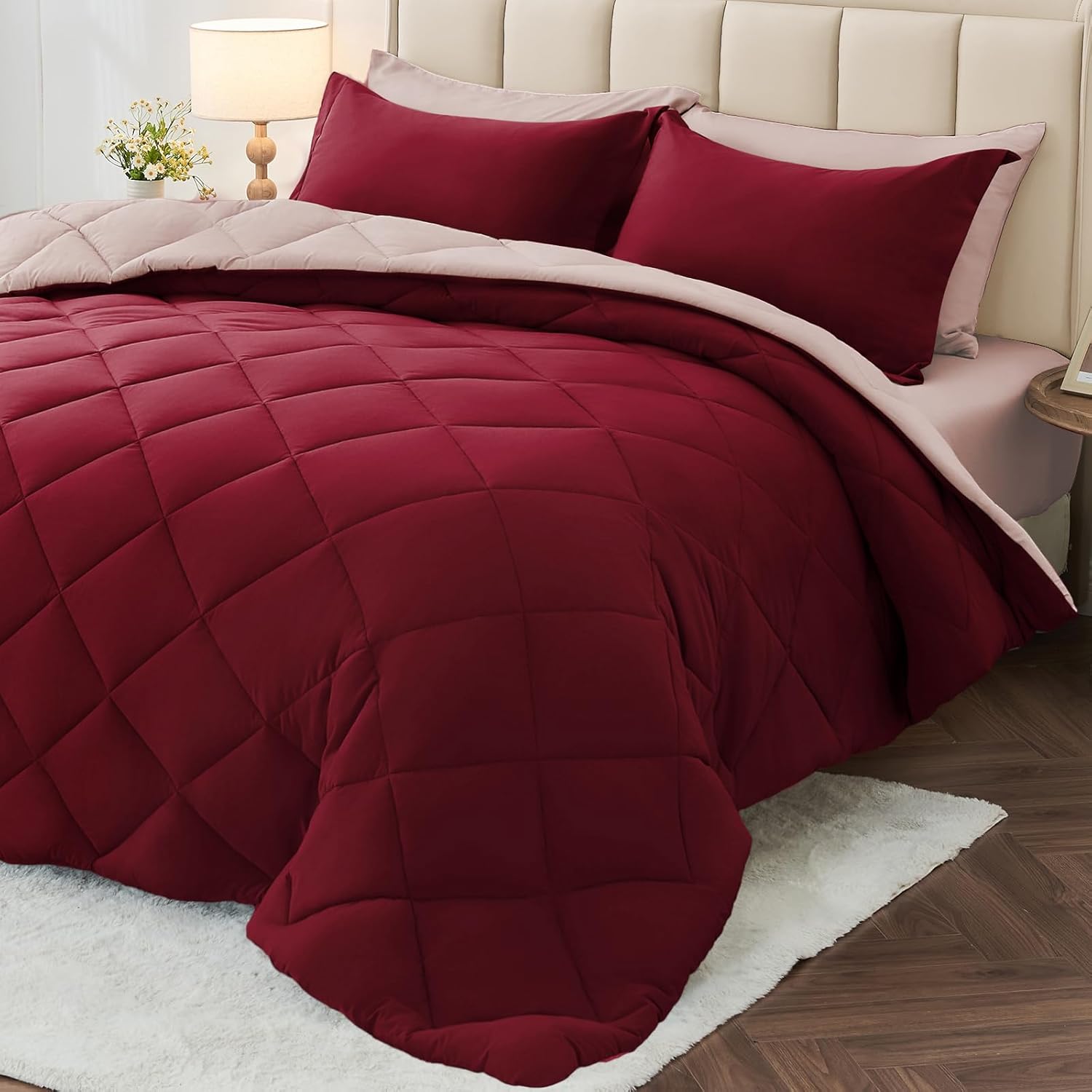 MUXHOMO 7 Pieces Full Comforter Set for Ultimate Comfort