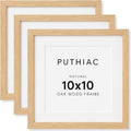 10x10 Oak Wood Picture Frame - Minimalist Natural 10x10 Frame