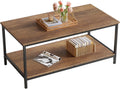 SAYGOER Industrial Coffee Table with Storage - Space-Saving Solution