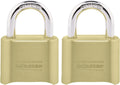 Master Lock Brass Combination Lock 2-Pack - Weather-Resistant Security