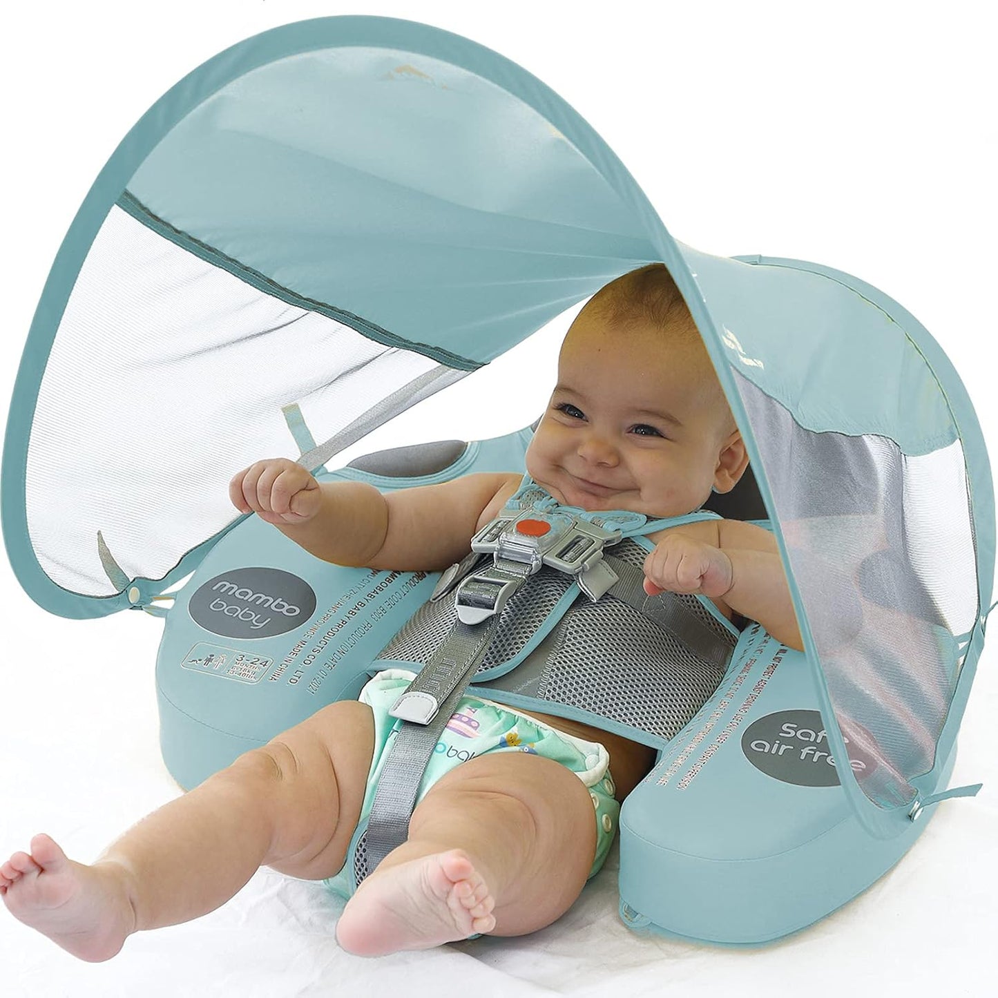 PreSelf Baby Swim Ring with Sun Canopy