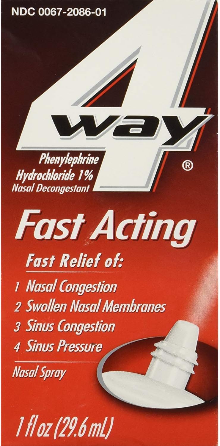 4 Way Fast Acting Nasal Spray - Effective Relief for Congestion