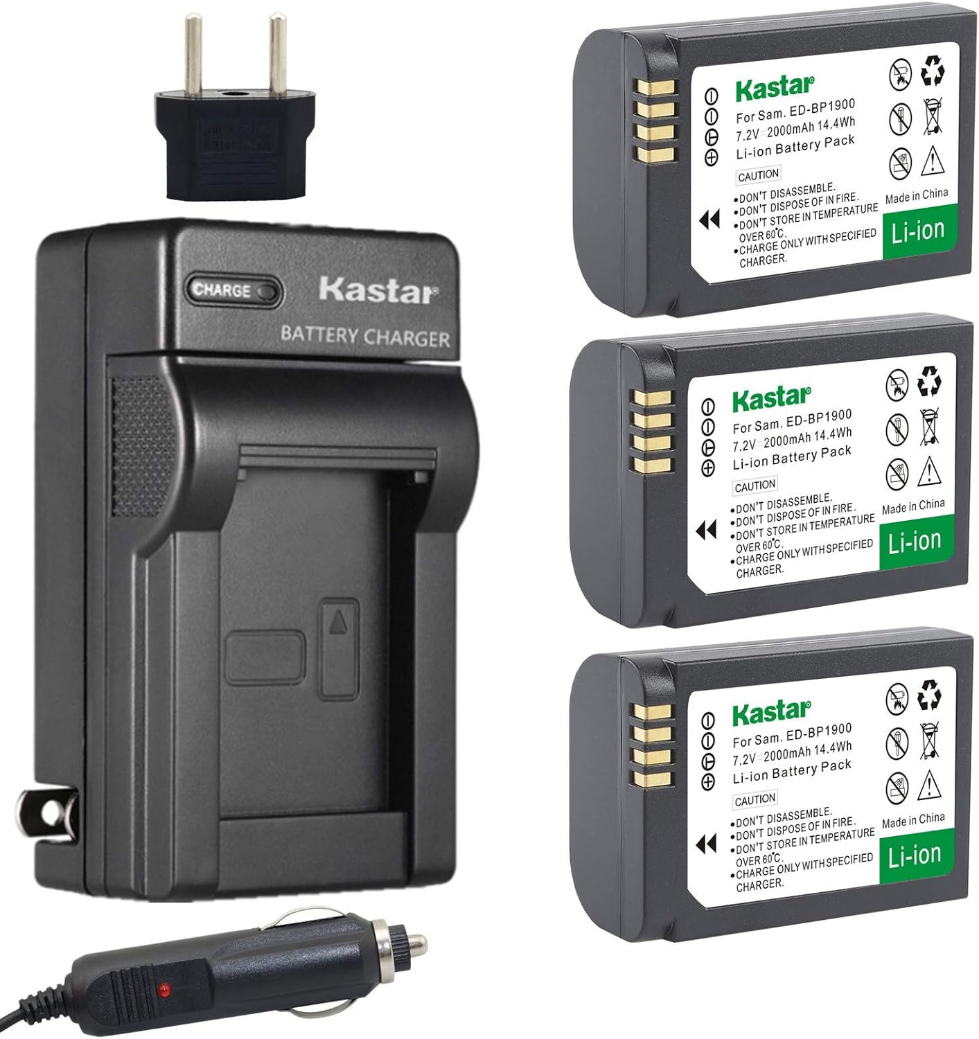 Kastar Battery and Charger Kit for Samsung NX1 Digital Camera