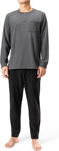 Mens Fleece Pajama Set for Winter - Ultra-Soft Warm Lounge