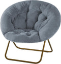 Comfy Saucer Chair Cozy Faux Fur Folding Seat - Cloud Comfort
