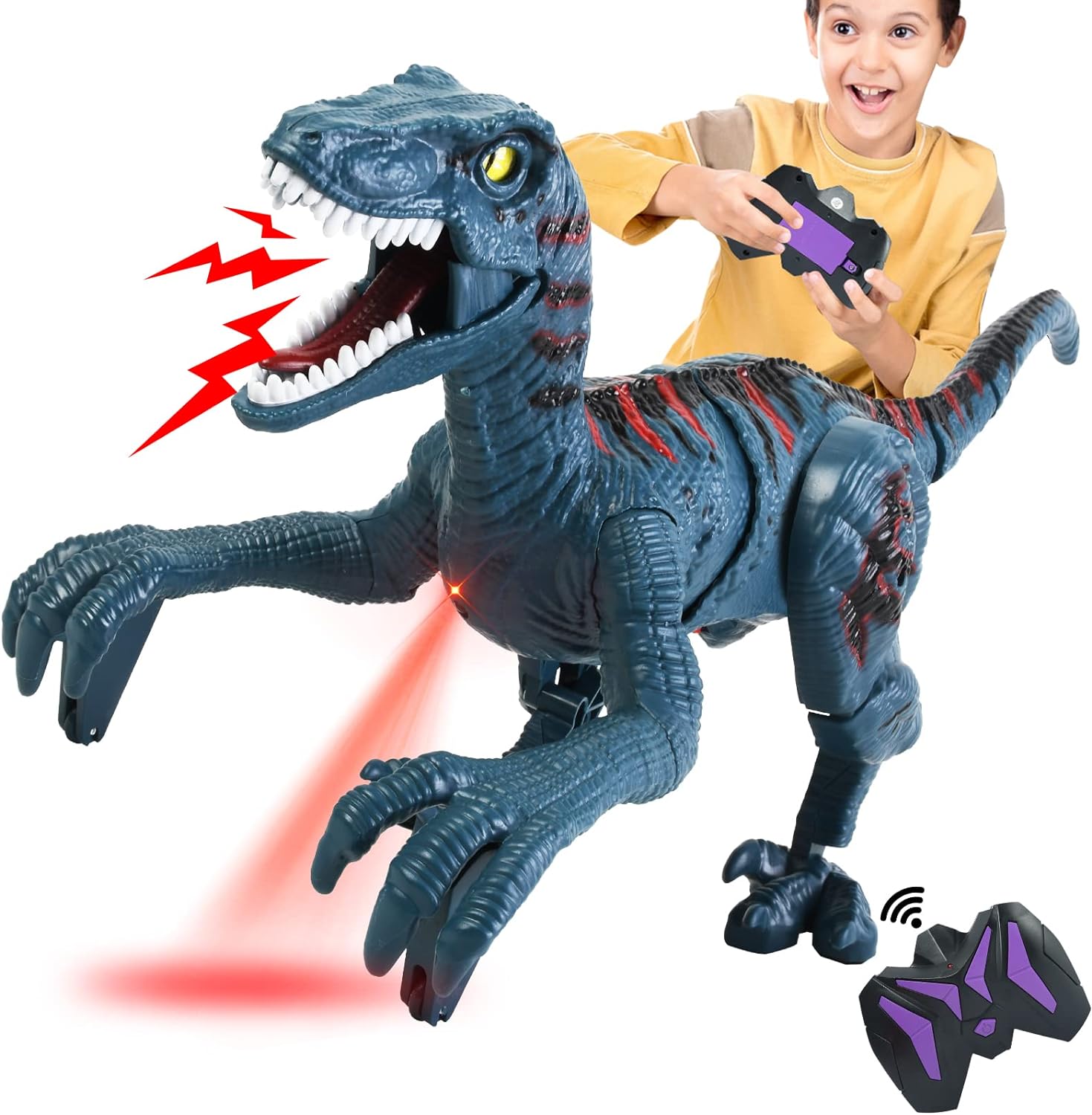 Large Remote Control Velociraptor Toy - Realistic Dinosaur Fun