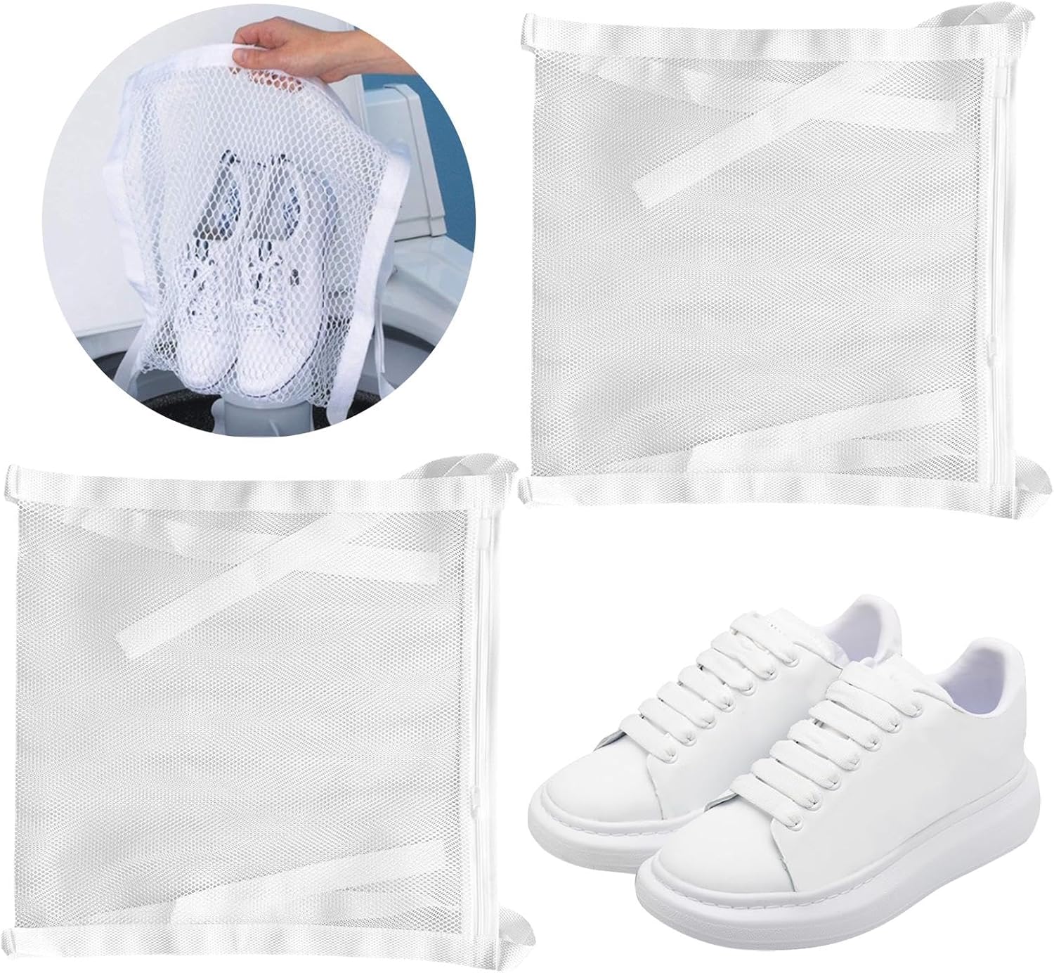 Speedy Shoe Washing: 2 Pcs Laundry Net Bag by Pilarmuture