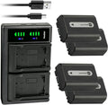 Kastar NP-FH50 4-Pack Battery and LTD2 USB Charger - Dual Charge Kit