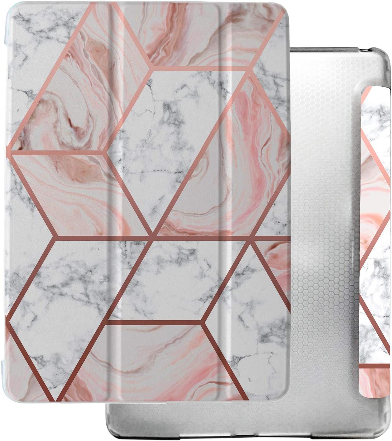 DuraSafe iPad Mini 6 Case with Dual Angle Stand in Marble Pink