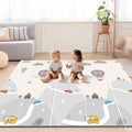 Baby Play Mat 71x59 Foam Playmat for Crawling Toddlers - Reversible