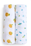 Organic Cotton Muslin Swaddle 2-Pack - Breathable, Oversized Soft