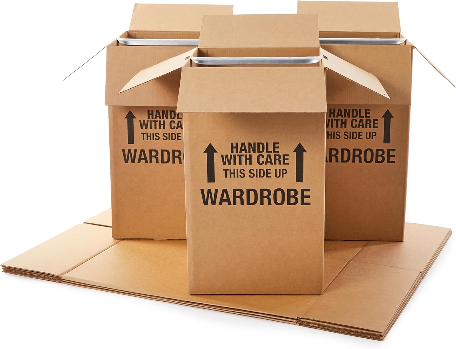 Wardrobe Clothing Moving Boxes with Bar, 6 Pack, 20x20x34 in