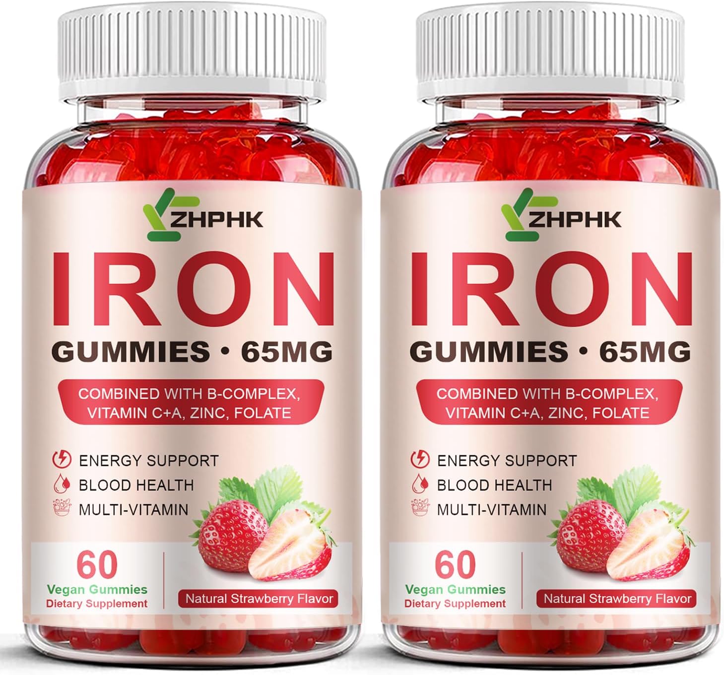 Iron Supplement Gummies for Healthy Blood, Energy & Immune Support