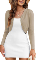 Cropped Cardigan Bolero Shrug for Women - Lightweight, Dressy Layer