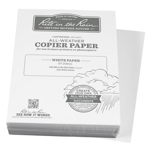 Rite in the Rain Weatherproof Copier Paper for All Conditions