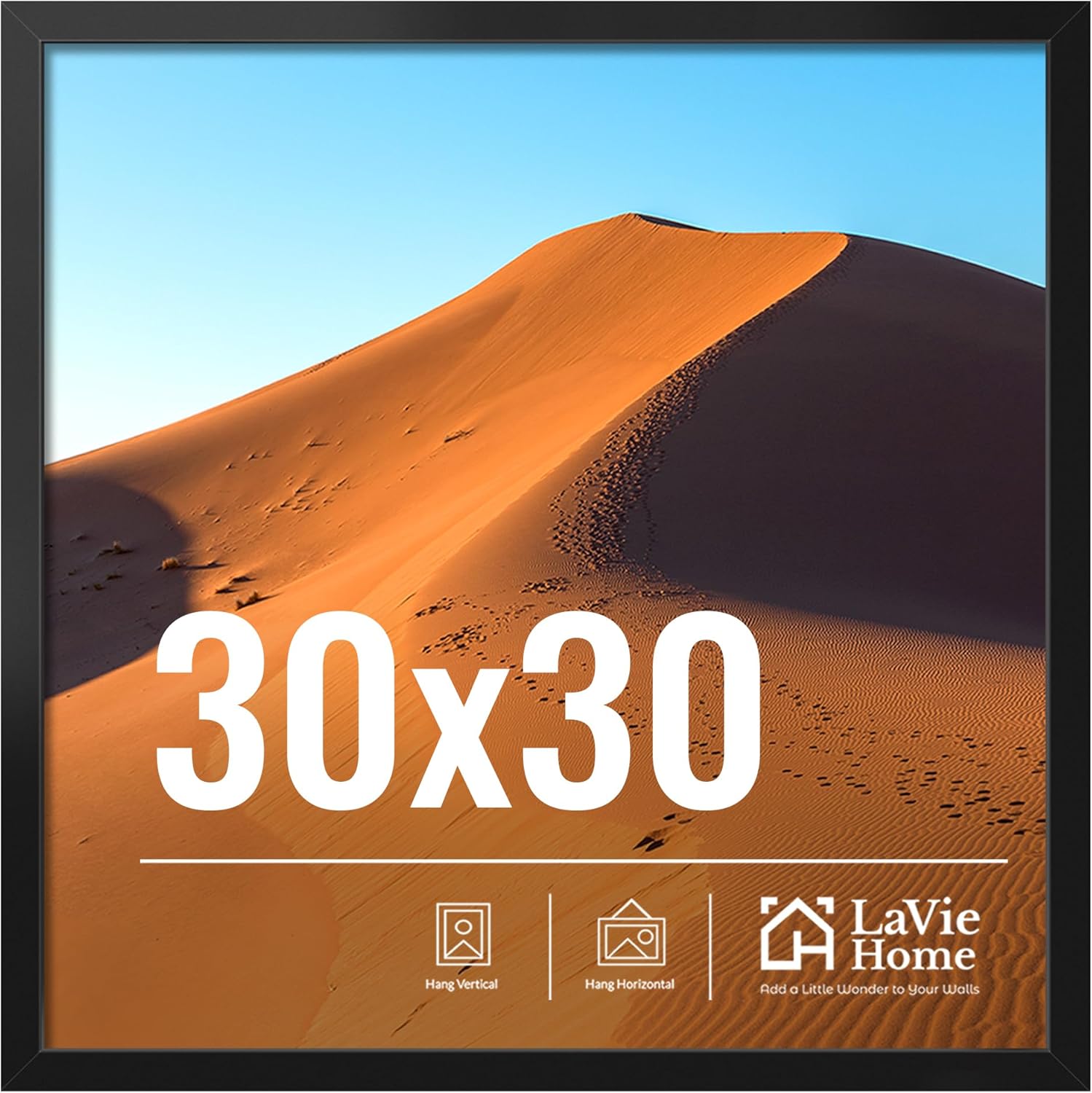 30x30 Picture Frame for Wall Display by LaVie Home - Classic Design