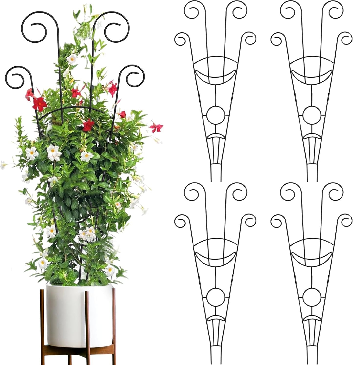 ZOUTOG Trellis for Climbing Plants Indoor 4 Pack 30 Inch Support