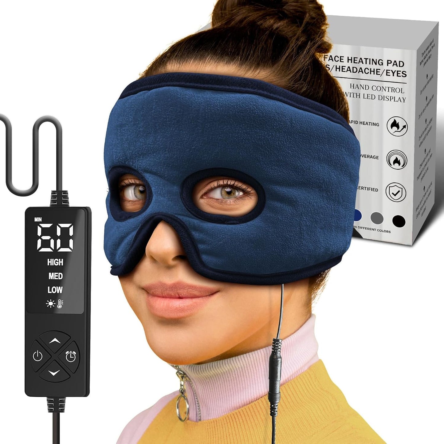 Sticro Moist Heat Sinus Mask for Sinus Pressure Relief and More