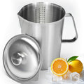 Stainless Steel Pitcher with Lid for Perfect Measuring and Pouring