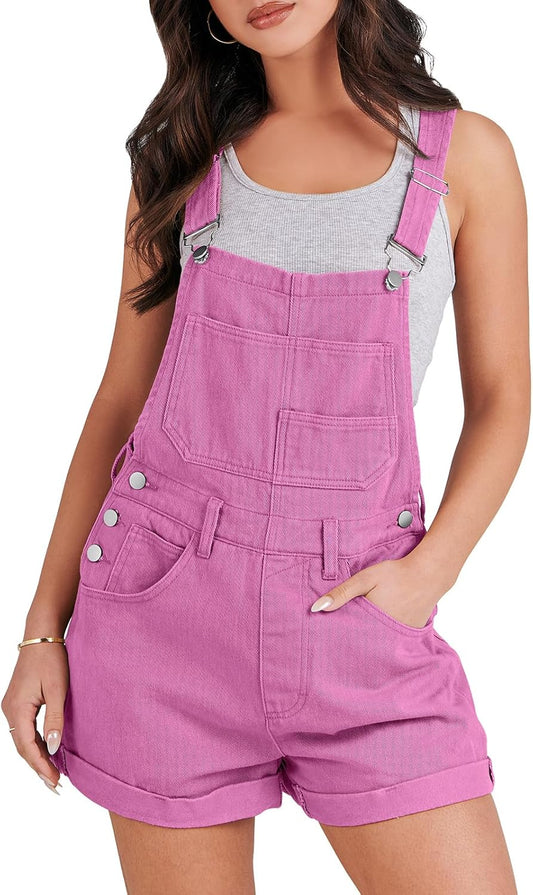 Stylish Women's Denim Shorts Overalls for Summer Casual Wear